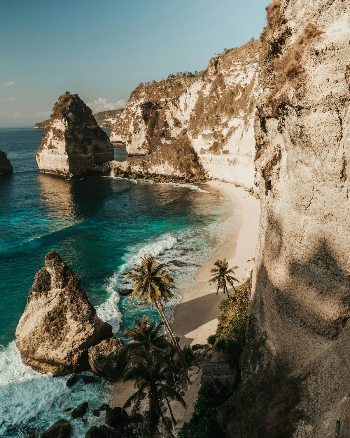 Cliffs and a quiet beach on the coast